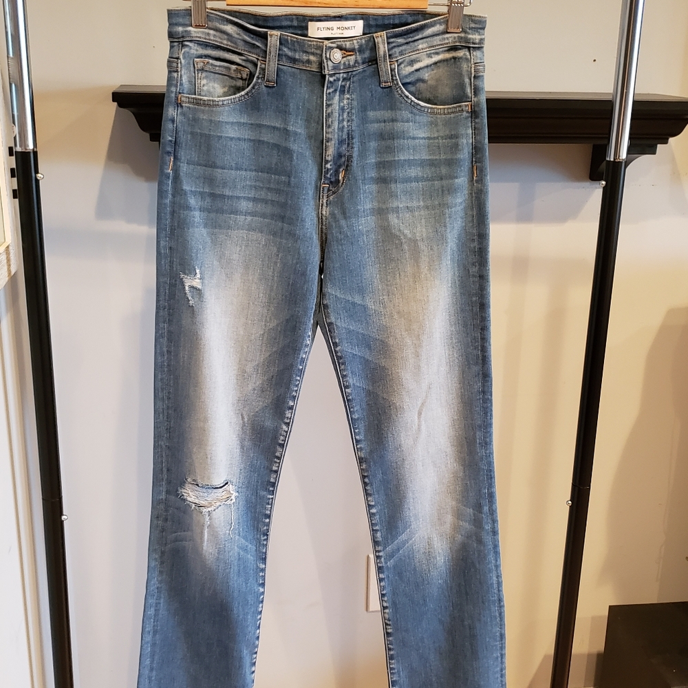 Flying Monkey High Rise Distressed Jeans
